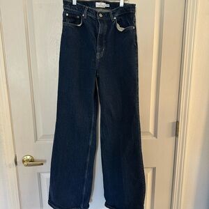 & other stories High-Rise Wide-Leg Women's Jeans in Dark Blue